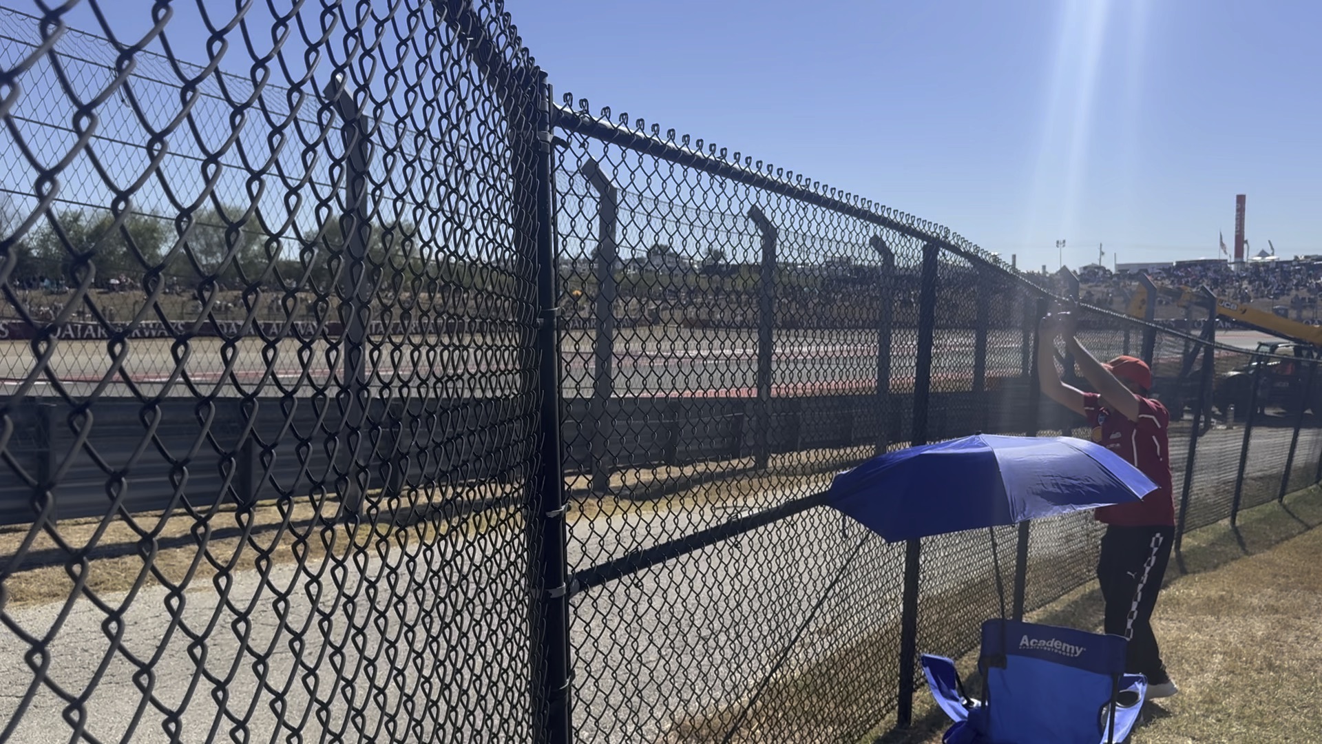 Chain link temporary fence panels on a construction site in Frisco